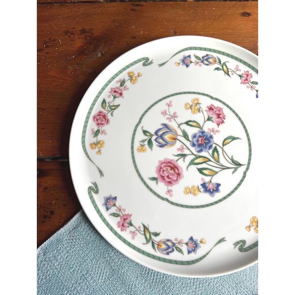 VTG Coffee Table Tray Large Floral Ceramic Serving Dish Kitchen Island Platter - Picture 5 of 6